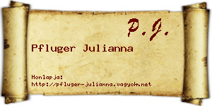 Pfluger Julianna névjegykártya